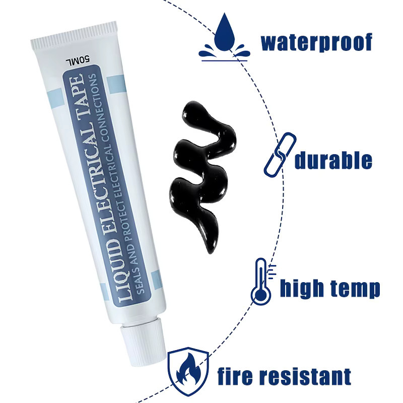 Flüssiges Isolierband Schwarz für Draht- und Kabelreparaturen, 30 ml oder 50 ml - Bild 2