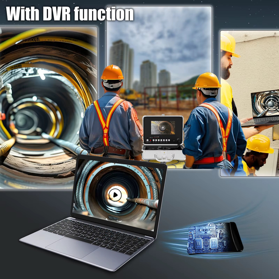 MAOTEWANG Kanalinspektionskamera mit 7-Zoll-Display, 30m Kabel und IP68 Wasserdichtigkeit, Industrielle Abflussrohr-Endoskopkamera mit 16GB DVR für 17mm/23mm Rohre - Bild 3
