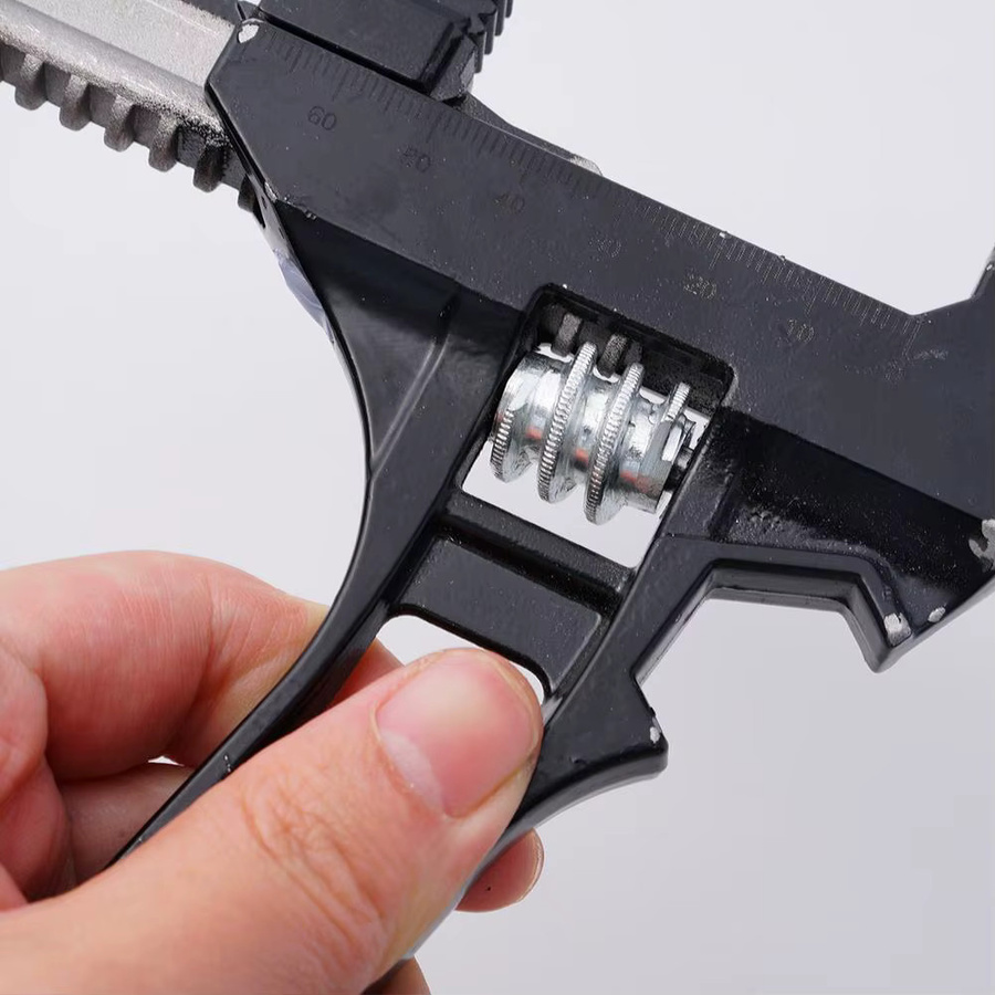 Universal Reparatur Set für Badezimmer mit verstellbarer Rohrzange und Mutterschlüssel, Öffnungsweite 6-68mm, Schwarz - Bild 1