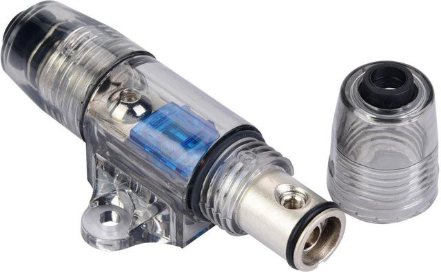 Fishine Sicherungsverteilerblock für Auto und Audio mit 1 Eingang und 1 Ausgang, 60A, grau und transparent - Bild 1