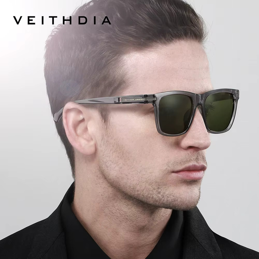 VEITHDIA FA7918 Sonnenbrille, Vollrand, grau, Kunststoff, polarisiert - Bild 3