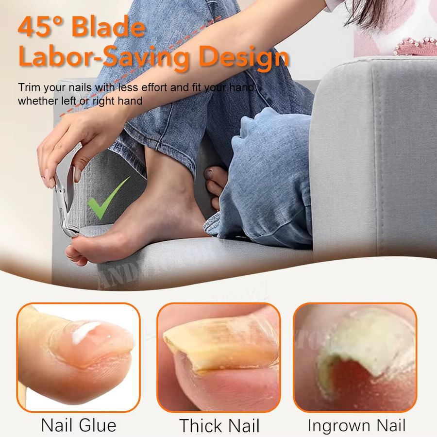 Andvictory Nagelknipser Set mit Nagelfeile, Edelstahl, Glänzend - Bild 3
