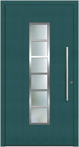 KNOCK Aluminium-Haustür Terra Nova in Moosgrün mit Glaseinsatz, modern und beschichtet, B/H: 110,0 x 210,0 cm - Bild 1