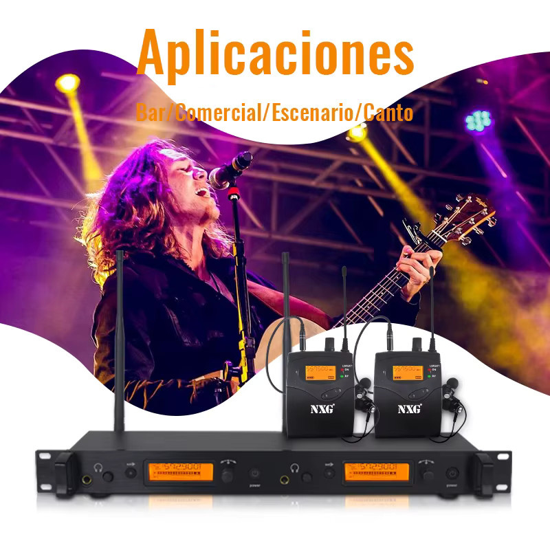 Yamnweo GS Kabelloses In-Ear-Monitor-System in Schwarz mit UHF-Technologie, 100m Reichweite und automatischem Frequenzscan - Bild 4