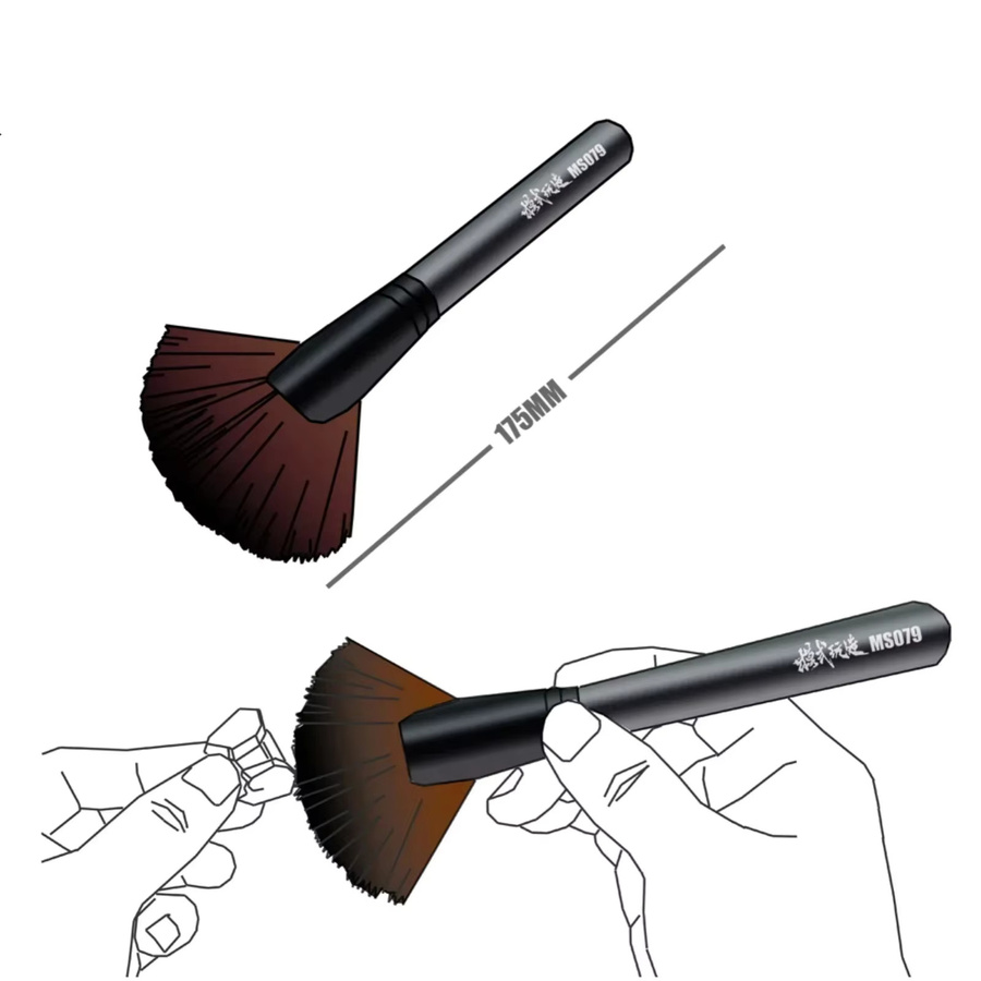 MSWZ MS079 Staubentfernungsbürste in Schwarz und Lila für Modellbau und Hobby - Bild 4