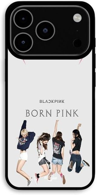 MANIACASE iPhone 17 Pro Max Hülle Blackpink Born Pink Kpop Design in Schwarz, Pink und Transparent - Bild 1
