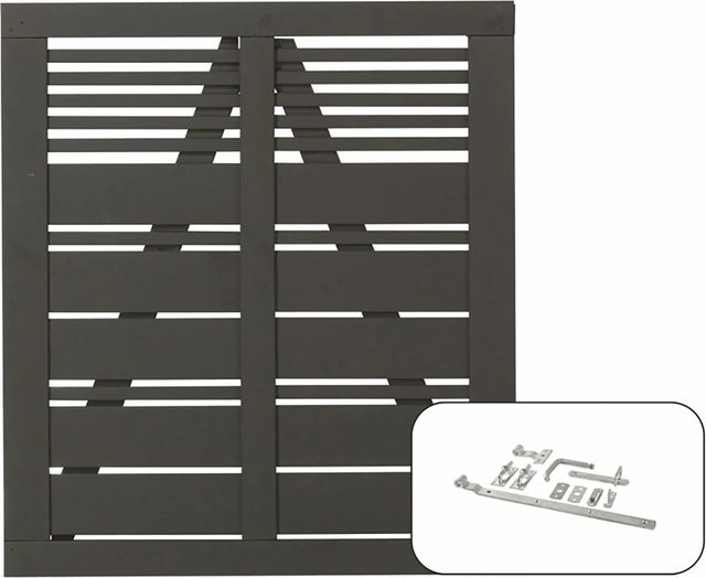 Plus Holz Einzeltor Silence aus Nadelholz in Umbragrau, B: 100 cm, H: 110 cm - Bild 1