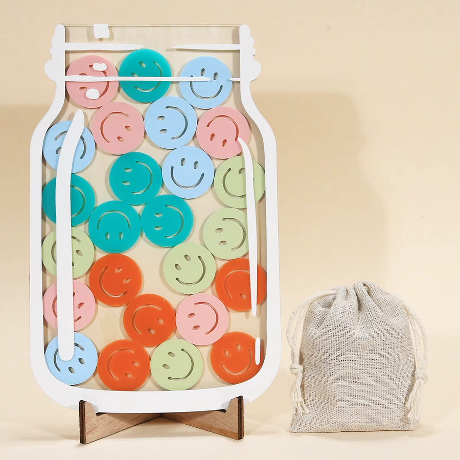 Magnetisches Belohnungsglas für den Schulanfang mit 25 Rechen für Kinder, bunte Aufgabentabelle zur Motivationsförderung und Verantwortung in der Schule - Bild 1
