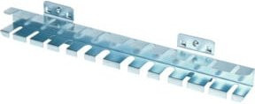 KS Tools Schraubendreherhalter aus Stahl in Silber mit 12 Löchern, B/H: 15,0 x 5,5 cm - Bild 1