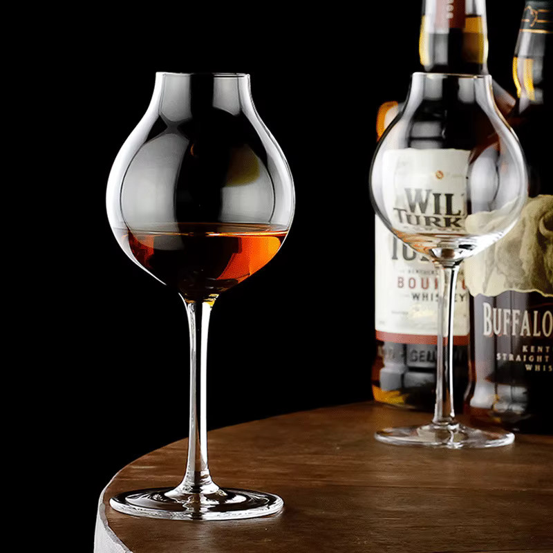 LOULONG Whisky-Glas in transparent, tulpenförmiges Tasting-Glas für Scotch und Brandy - Bild 3