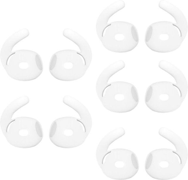 Set aus 1/5 Paar weichen Silikon-Ohrpolstern für In-Ear-Kopfhörer in Weiß - Bild 1