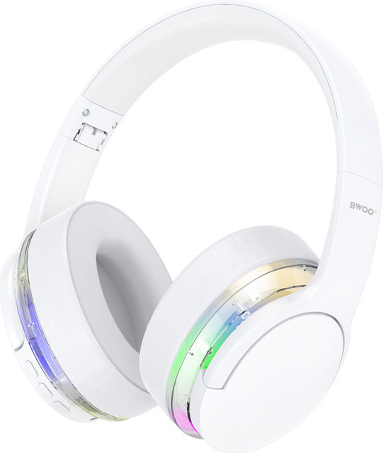 BWOO BO-BW587 Bluetooth Over-Ear Kopfhörer mit ANC und A2DP in Weiß - Bild 1