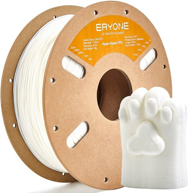 ERYONE Hyper-Speed TPU-Filament für FDM 3D-Drucker, flexibles Filament, Schwarz, 1 kg - Bild 1