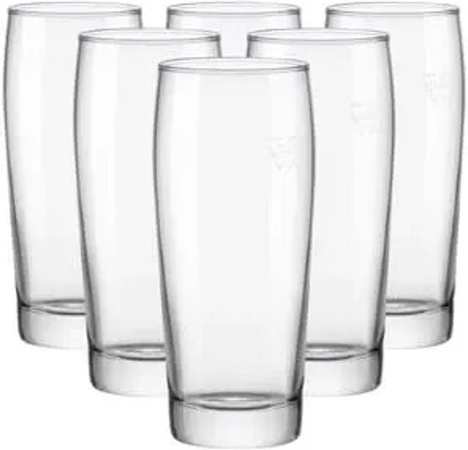 Van Well Willy Becher Set, 6er Set, transparent, 0,25 l, geeicht