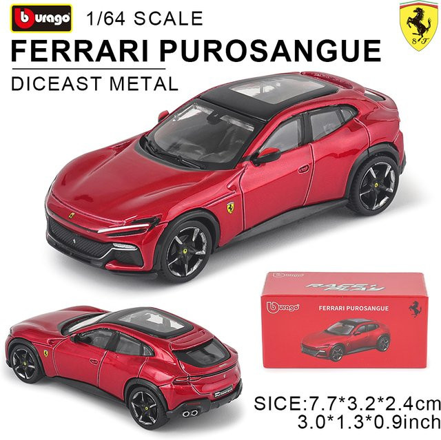 Bburago Ferrari Purosangue 296 GTB Assetto Fiorano, Automodell, 1:64, Metall - Bild 1