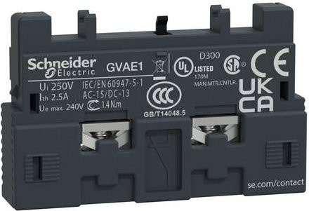 Schneider Electric GVAE1TQ Hilfsschalter, 20 Stück, grau - Bild 1