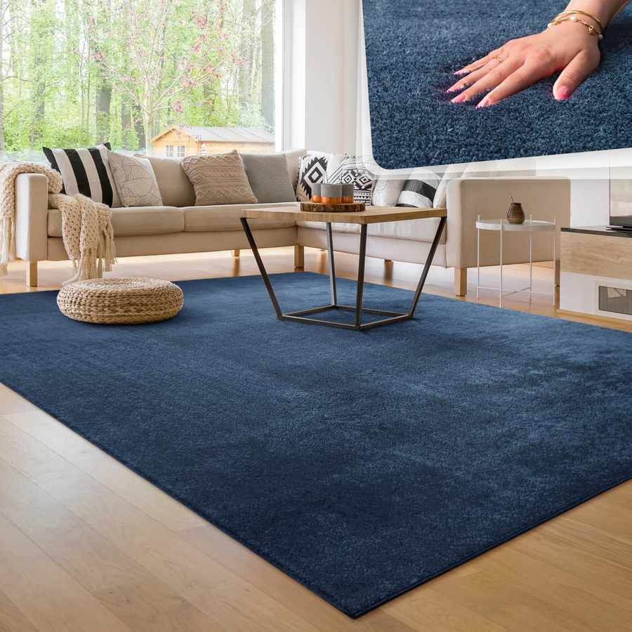 Calia Italia Teppich Modern Navy-Blau B: 80 cm, T: 150 cm - Bild 3