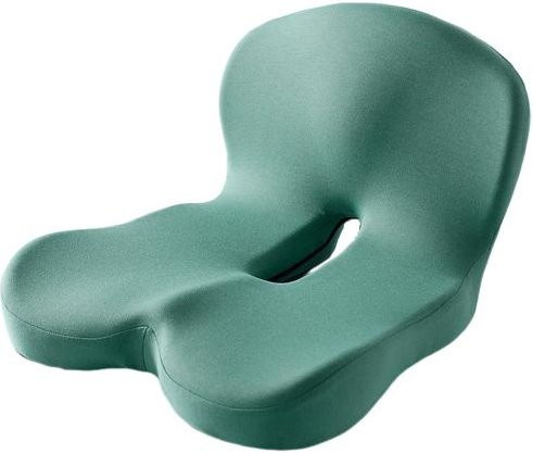 Hercules Ergonomisches Memory Foam Sitzkissen mit Rückenlehne in L-Form, Farbe Grün - Bild 1