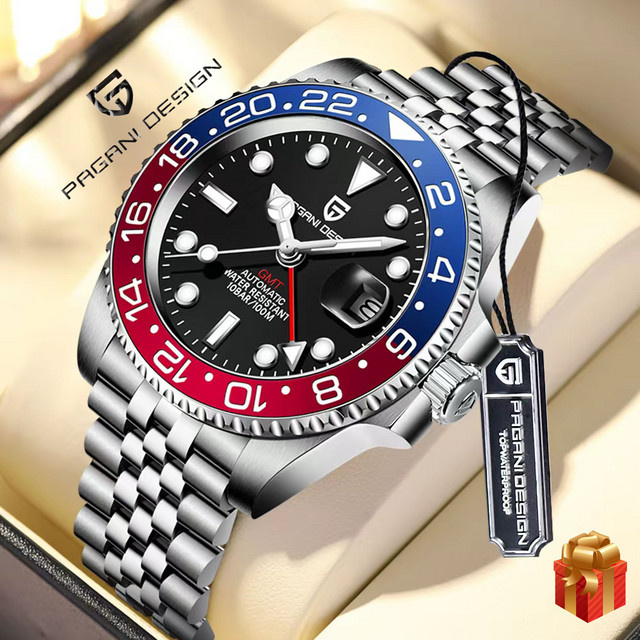 PAGANI DESIGN GMT Armbanduhr, Automatik, Edelstahl, 40 mm, Herren - Bild 1