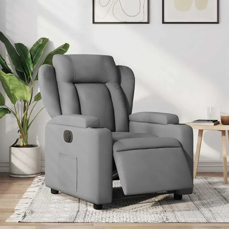 Vidaxl Elektrischer Relax-Sessel in Grau mit Stoffbezug im modernen Design - Bild 1