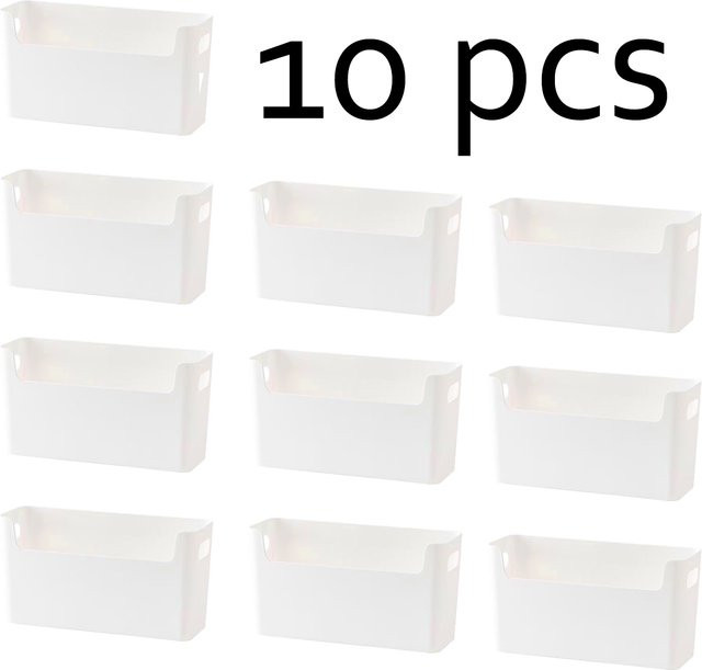 10er Set multifunktionale Aufbewahrungsboxen aus Kunststoff in Weiß für Schreibtisch und Unterwäsche - Bild 1