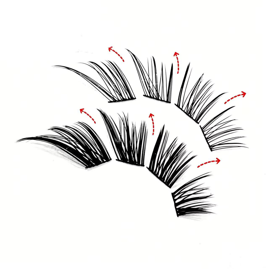 Doudoutian Clear Slant Fox Cluster Lashes - Bild 4