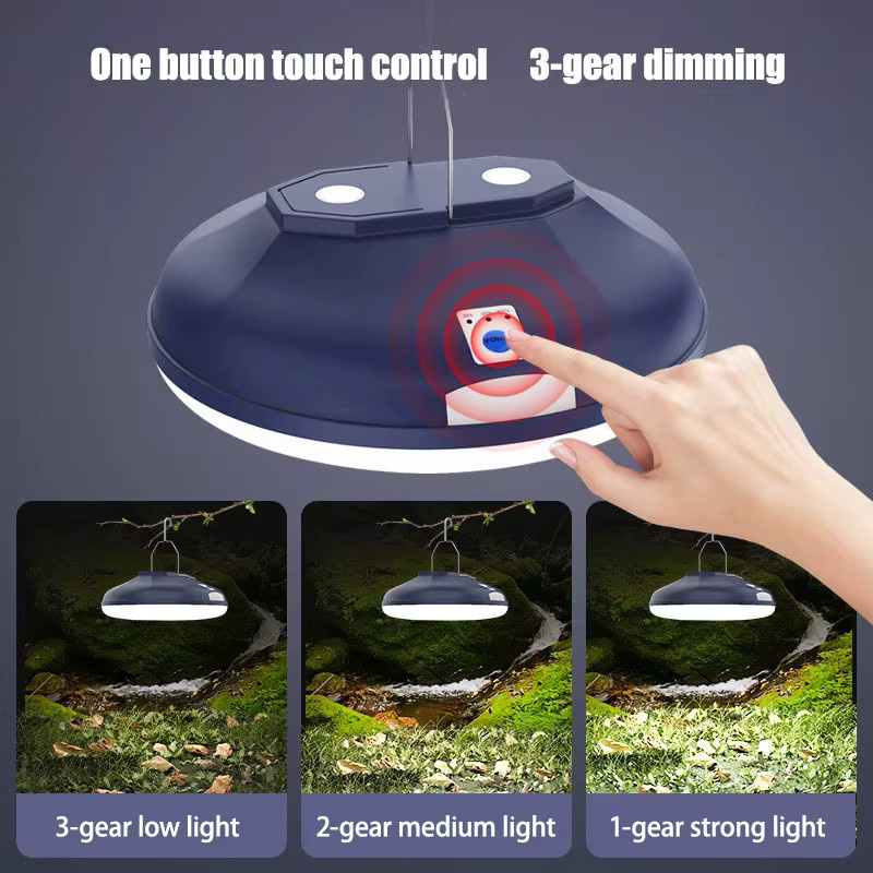 ESMARTER Camping Laterne Tragbare LED Hängeleuchte Wiederaufladbare Outdoor UFO Nachtlampe für Zelt und Angeln - Bild 3