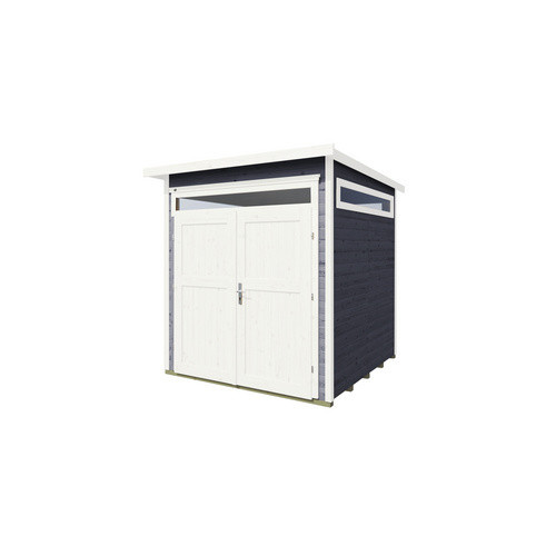 WEKA Gartenhaus 265 mit Flachdach aus Holz in Grau, B/H/T: 220 x 234 x 161 cm - Bild 3