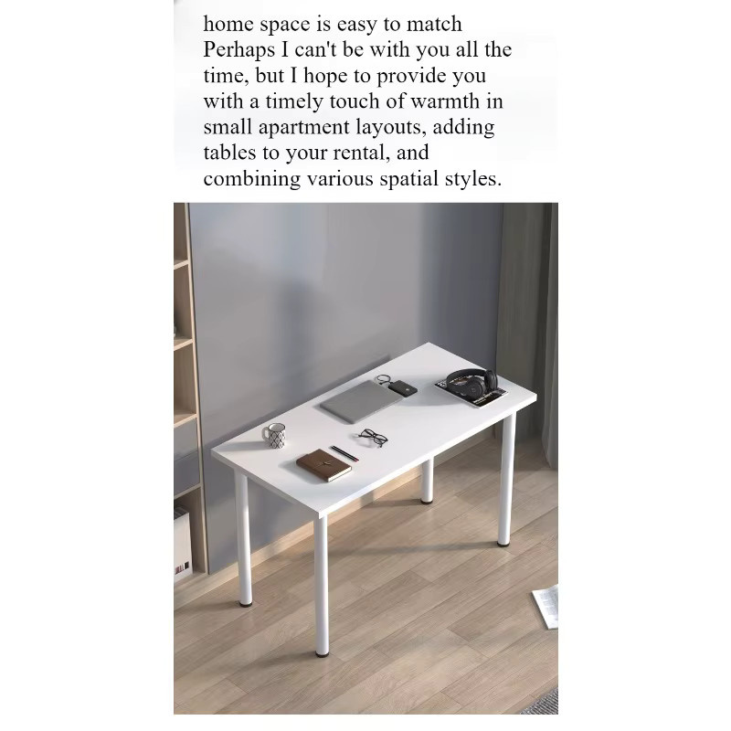 LIUSHADUOLA Computertisch für E-Sport und Haushalt, moderner rechteckiger Schreibtisch aus MDF-Laminat in Schwarz oder Weiß - Bild 2