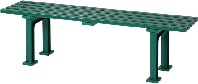 PROREGAL Gartenbank Kuba 3 Sitzer in Grün aus UV-beständigem Witterungskunststoff, H x B x T: 42 x 150 x 37 cm - Bild 1