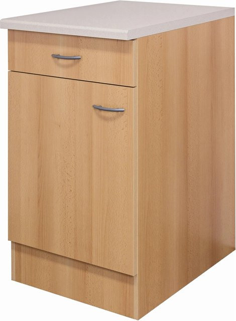 Flex-Well Classic Küchen-Unterschrank Nano Buche Nachbildung Braun B: 50 cm, H: 85 cm, T: 60 cm - Bild 1