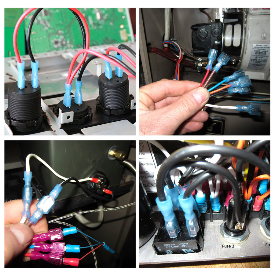 AOKIN 500-teiliges Flachstecker-Set aus Nylon mit Schnellkupplung für männliche und weibliche Steckverbinder, elektrisch isoliertes Draht-Crimp-Sortiment - Bild 2
