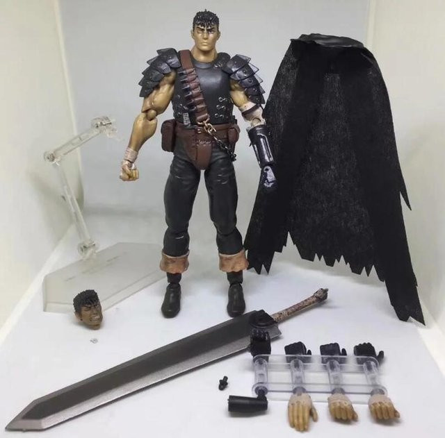 Bandai Berserk Guts Figma # 359 Black Swordsman Ver Repainted Edition, Actionfigur, ab 3 Jahren - Bild 1