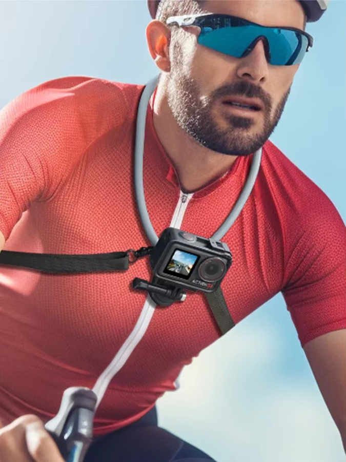Flymile Magnetische Silikon-Halshalterung für DJI OSMO 360 und Action 5 Pro für POV-Videoaufnahmen als Brustständer - Bild 6