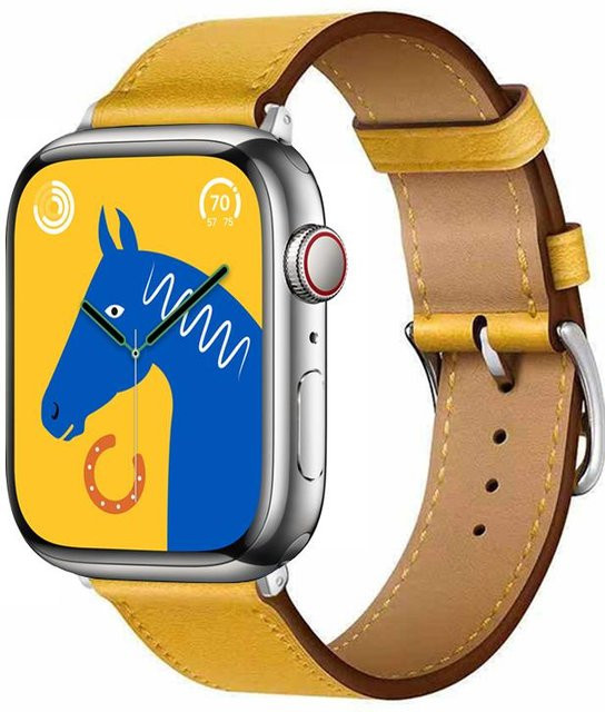 Uhrenarmband Leder, Yellow, Unisex - Bild 1