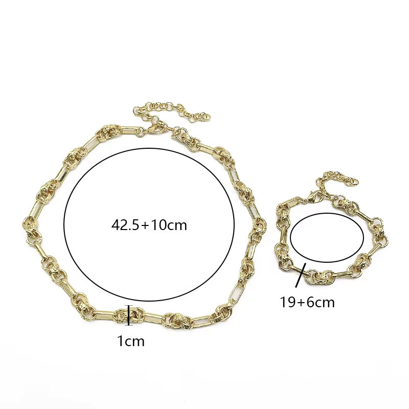 HIPUNK Schmuckset, Halskette, Armband, Gold, Damen - Bild 3