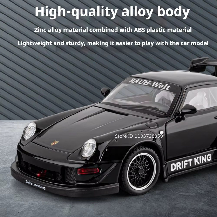 RMZ city 993 Hellcat Sportwagen Modell, 1:22, Metall, Blau - Bild 3