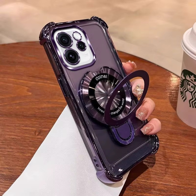 Unsichtbare magnetische Halterungsschale für OPPO Reno 15 14 13 Pro und 15 Pro Max 14 F 14 FS in Schwarz - Bild 1