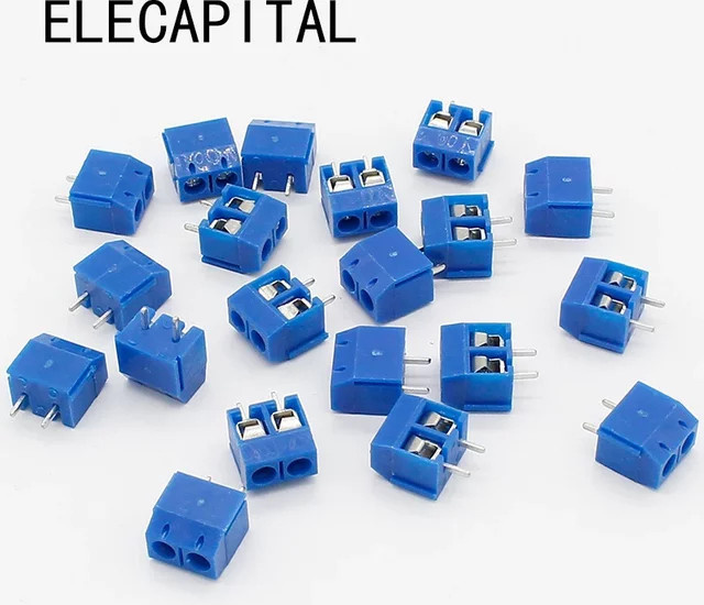 20 Stück Contor KF301-2P 2-polige Plug-in-Schraubklemmenblock blau mit 5,08 mm Rastermaß - Bild 1