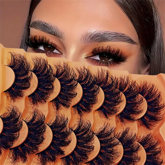 Künstliche Wimpern, 3D-Narz, Black, 7 Paar, Unisex - Bild 1