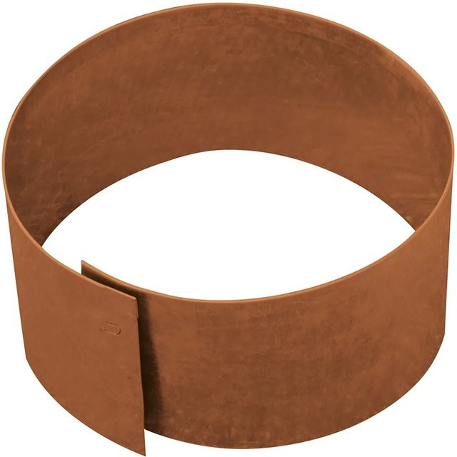 Bellissa Rasenkante Kreis aus Corten-Stahl in Braun, Höhe: 13 cm, Durchmesser: 30 cm - Bild 1