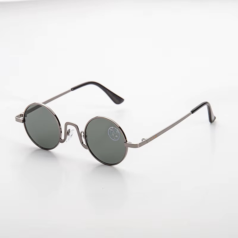 Shatar Sonnenbrille, rund, Vollrand, Metall, Schwarz, Unisex - Bild 2