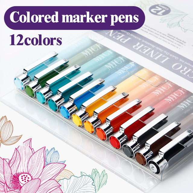 Morandi Gelstifte Set mit 12 Farben und 0,5 mm Spitze für Kunst, Tagebuch und Schule - Bild 1