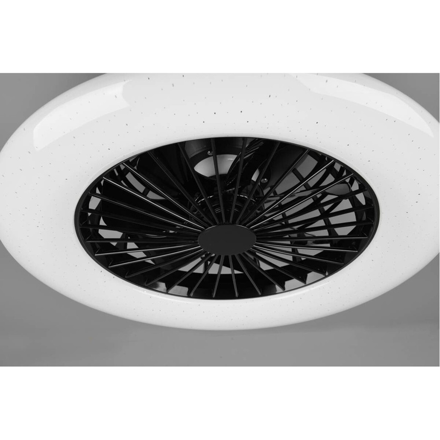 Reality Deckenleuchte Stralsund LED in Schwarz und Weiß aus Kunststoff, dimmbar mit Fernbedienung und Timer, H: 16 cm, B: 50 cm - Bild 3