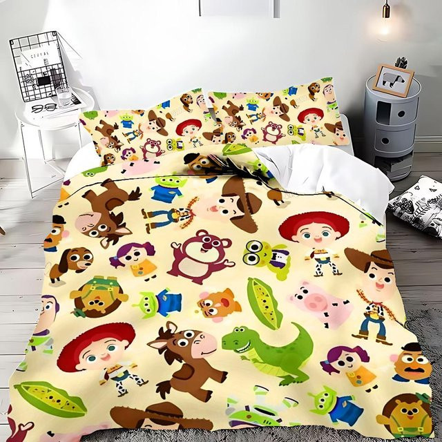 Toy Story Bettwäsche-Set mit Buzz Lightyear Motiv, 3-teilig, Mehrfarbig, B/H: 220 x 240 cm - Bild 1