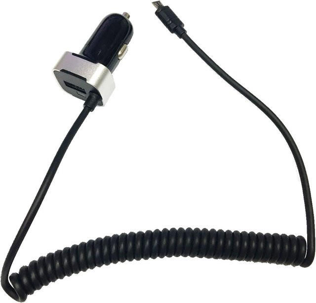 Felixx Kfz-Lader mit Micro-USB und USB-A Port in Schwarz/Silber - Bild 1