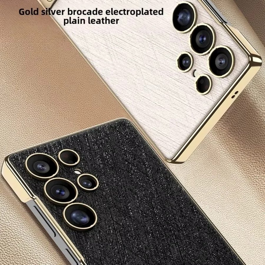 Stoßfeste PU-Leder Schutzhülle mit Kickstand für Samsung Galaxy S26, S25, S24 und S23 Ultra in Schwarz - Bild 2
