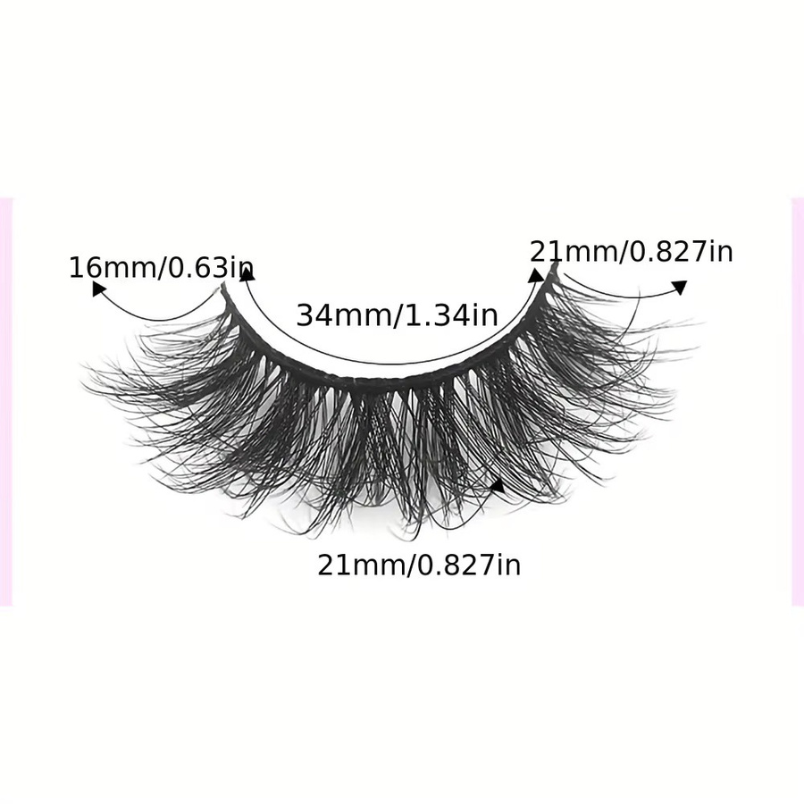 JIEFUXIN Künstliche Wimpern, 10 Paar, Black, Unisex - Bild 4