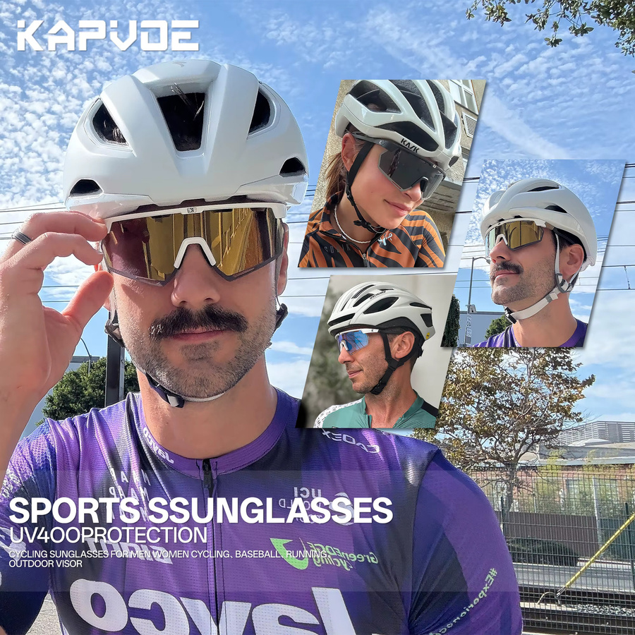 Kapvoe Sonnenbrille Herren, Vollrand, Carbonfaser, Kunststoff - Bild 3