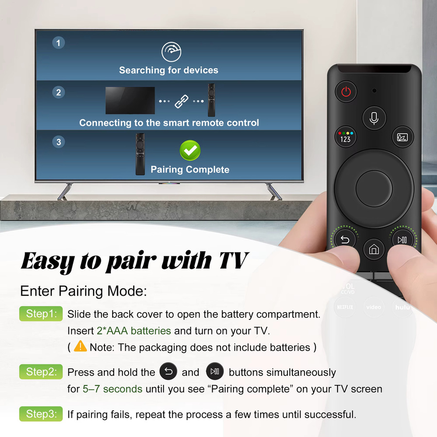 Universelle Ersatzfernbedienung für Samsung Smart TV QLED in Schwarz - Bild 5